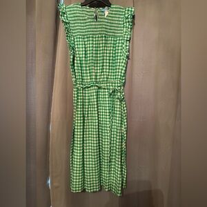 Draper James green gingham sundress